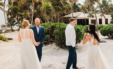 Corinna and Michael & Franziska and Steffen Beach Wedding