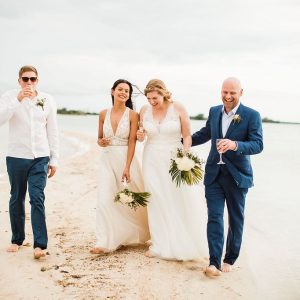 Corinna and Michael & Franziska and Steffen Beach Wedding