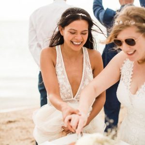 Corinna and Michael & Franziska and Steffen Beach Wedding
