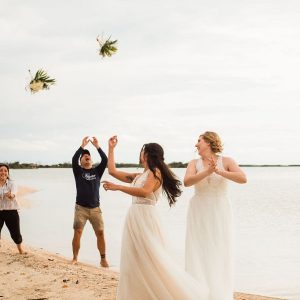 Corinna and Michael & Franziska and Steffen Beach Wedding