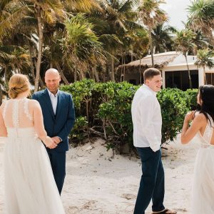 Corinna and Michael & Franziska and Steffen Beach Wedding