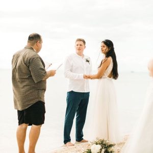 Corinna and Michael & Franziska and Steffen Beach Wedding