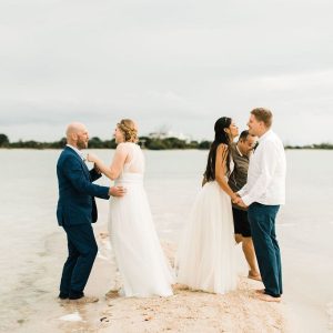 Corinna and Michael & Franziska and Steffen Beach Wedding