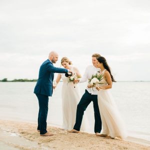 Corinna and Michael & Franziska and Steffen Beach Wedding