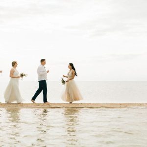 Corinna and Michael & Franziska and Steffen Beach Wedding