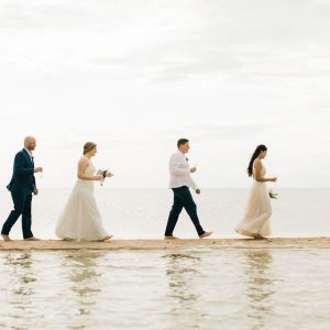 Corinna and Michael & Franziska and Steffen Beach Wedding