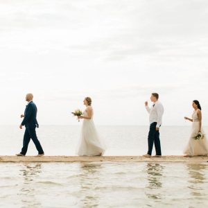 Corinna and Michael & Franziska and Steffen Beach Wedding