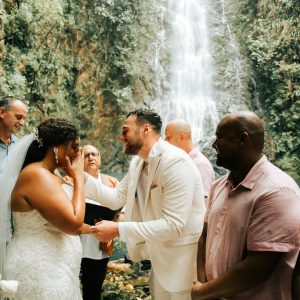 Brittnee and Jared Rainforest Wedding at Butterfly Falls