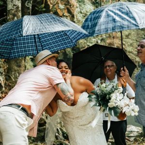 Brittnee and Jared Rainforest Wedding at Butterfly Falls