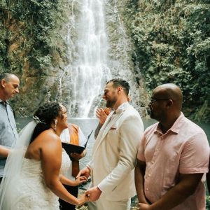Brittnee and Jared Rainforest Wedding at Butterfly Falls