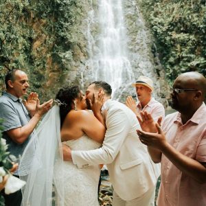 Brittnee and Jared Rainforest Wedding at Butterfly Falls