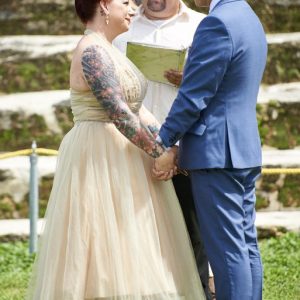 Courtnie and Steve Mayan Ruin and Beach Wedding