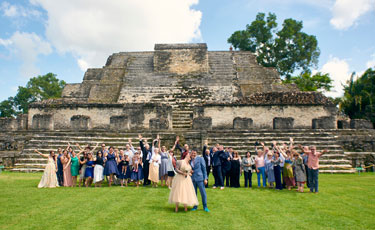 Courtnie and Steve Mayan Ruin and Beach Wedding