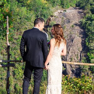 Tara and Chris Adventure Waterfall Wedding