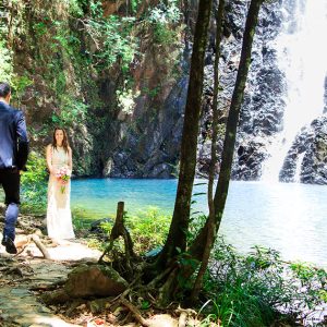 Tara and Chris Adventure Waterfall Wedding