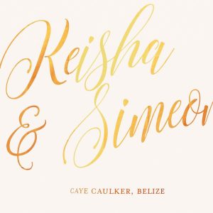 Keisha and Simeon Caye Caulker Wedding