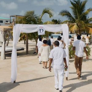 Keisha and Simeon Caye Caulker Wedding