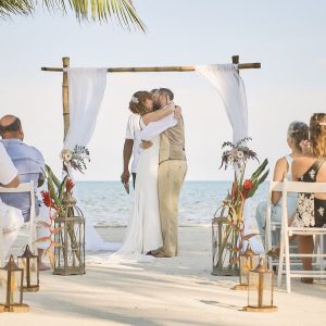 Laurie and Jared St. George's Caye Wedding