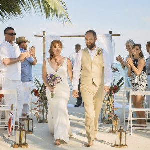 Laurie and Jared St. George's Caye Wedding