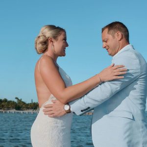 Lexi and Steve Blue Sky Beach Wedding