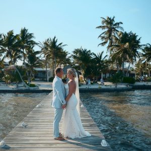 Lexi and Steve Blue Sky Beach Wedding