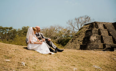 Mary and Tim Mayan temples Wedding